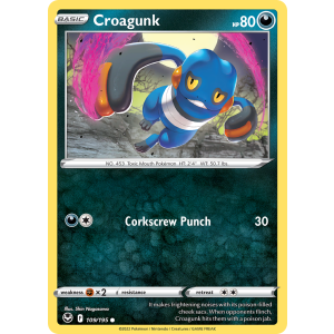 Croagunk 109/195 Pokemon TCG Sword & Shield Silver Tempest