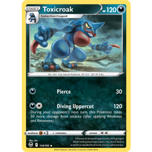 Toxicroak 110/195 Pokemon TCG Sword & Shield Silver Tempest