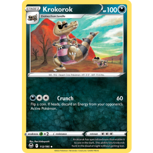 Krokorok 112/195 Pokemon TCG Sword & Shield Silver Tempest