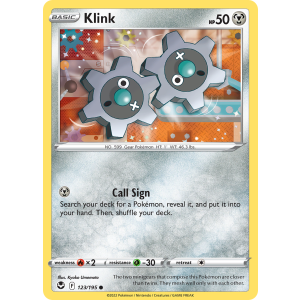 Klink 123/195 Pokemon TCG Sword & Shield Silver Tempest