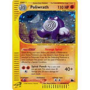 Rare Holo Poliwrath H24/144 Pokemon TCG E-Card Skyridge