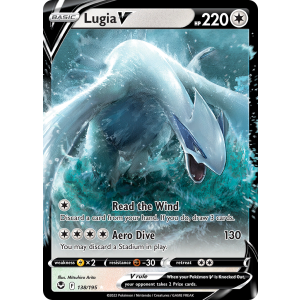 Rare Holo V Lugia V 138/195 Pokemon TCG Sword & Shield Silver Tempest