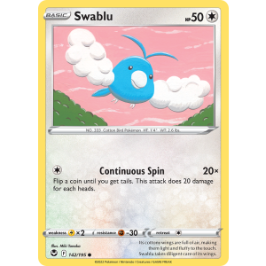 Swablu 142/195 Pokemon TCG Sword & Shield Silver Tempest