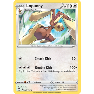 Lopunny 145/195 Pokemon TCG Sword & Shield Silver Tempest