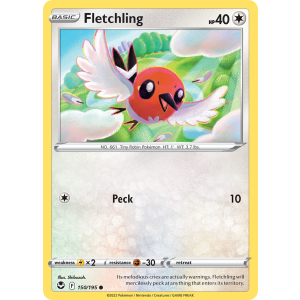 Fletchling 150/195 Pokemon TCG Sword & Shield Silver Tempest