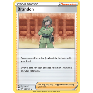 Brandon 151/195 Pokemon TCG Sword & Shield Silver Tempest