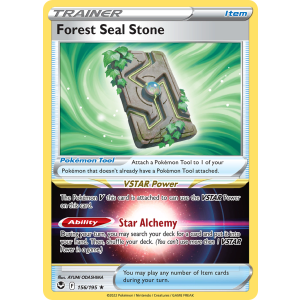 Rare Holo Forest Seal Stone 156/195 Pokemon TCG Sword & Shield Silver Tempest