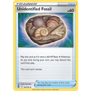 Unidentified Fossil 165/195 Pokemon TCG Sword & Shield Silver Tempest