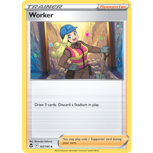 Worker 167/195 Pokemon TCG Sword & Shield Silver Tempest