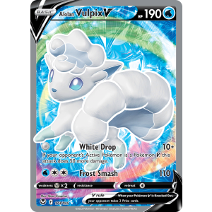 Rare Ultra Alolan Vulpix V 173/195 Pokemon TCG Sword & Shield Silver Tempest