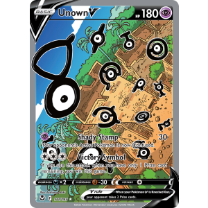 Rare Ultra Unown V 177/195 Pokemon TCG Sword & Shield Silver Tempest