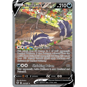 Rare Ultra Skuntank V 181/195 Pokemon TCG Sword & Shield Silver Tempest