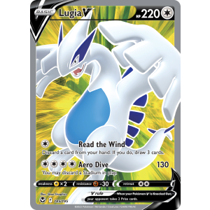 Rare Ultra Lugia V 185/195 Pokemon TCG Sword & Shield Silver Tempest