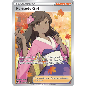 Rare Ultra Furisode Girl 190/195 Pokemon TCG Sword & Shield Silver Tempest