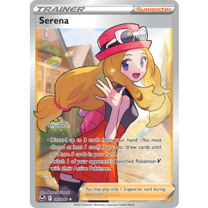 Rare Ultra Serena 193/195 Pokemon TCG Sword & Shield Silver Tempest