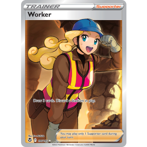 Rare Ultra Worker 195/195 Pokemon TCG Sword & Shield Silver Tempest