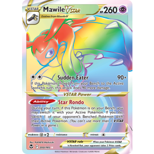 Rare Rainbow Mawile VSTAR 200/195 Pokemon TCG Sword & Shield Silver Tempest