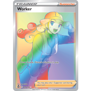 Rare Rainbow Worker 209/195 Pokemon TCG Sword & Shield Silver Tempest