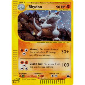 Rare Holo Rhydon H27/144 Pokemon TCG E-Card Skyridge