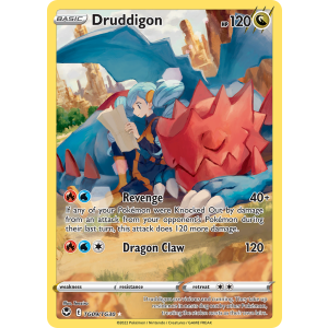 Trainer Gallery Rare Holo Druddigon TG09/30 Pokemon TCG Sword & Shield Silver Tempest Trainer Gallery