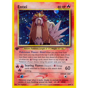 Rare Holo Entei 6/64 Pokemon TCG Neo Neo Revelation