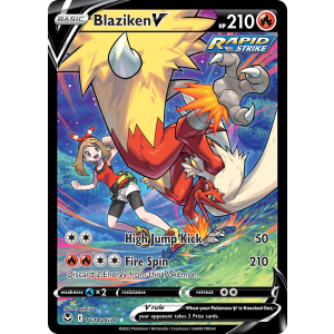 Rare Holo V Blaziken V TG14/30 Pokemon TCG Sword & Shield Silver Tempest Trainer Gallery