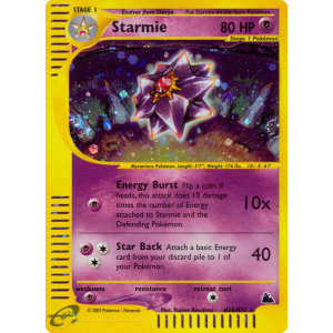 Rare Holo Starmie H28/144 Pokemon TCG E-Card Skyridge