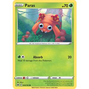 Paras 4/196 Pokemon TCG Sword & Shield Lost Origin