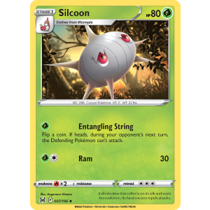 Silcoon 7/196 Pokemon TCG Sword & Shield Lost Origin