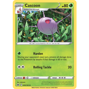 Cascoon 9/196 Pokemon TCG Sword & Shield Lost Origin