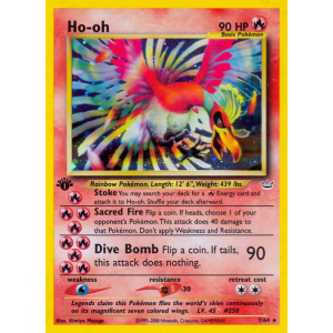 Rare Holo Ho-oh 7/64 Pokemon TCG Neo Neo Revelation