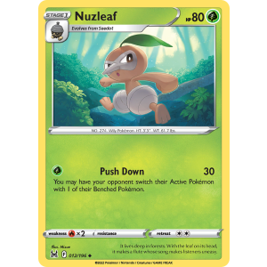 Nuzleaf 12/196 Pokemon TCG Sword & Shield Lost Origin