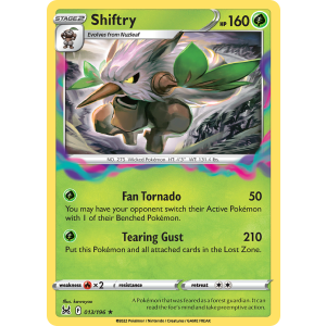 Rare Holo Shiftry 13/196 Pokemon TCG Sword & Shield Lost Origin