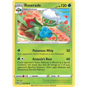 Roserade 15/196 Pokemon TCG Sword & Shield Lost Origin