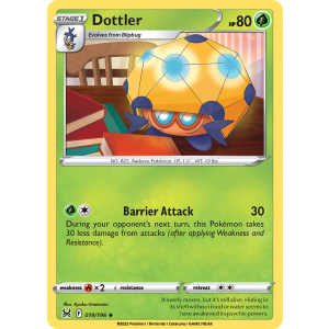 Dottler 19/196 Pokemon TCG Sword & Shield Lost Origin