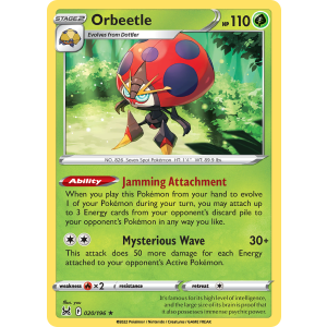 Rare Holo Orbeetle 20/196 Pokemon TCG Sword & Shield Lost Origin