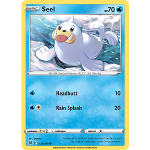 Seel 33/196 Pokemon TCG Sword & Shield Lost Origin