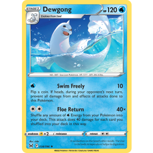 Dewgong 34/196 Pokemon TCG Sword & Shield Lost Origin