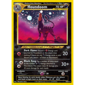 Rare Holo Houndoom 8/64 Pokemon TCG Neo Neo Revelation