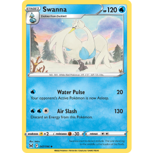 Swanna 47/196 Pokemon TCG Sword & Shield Lost Origin