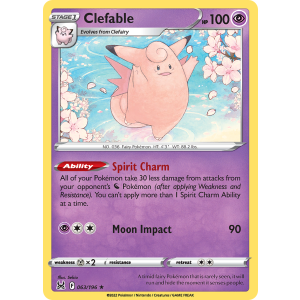 Clefable 63/196 Pokemon TCG Sword & Shield Lost Origin