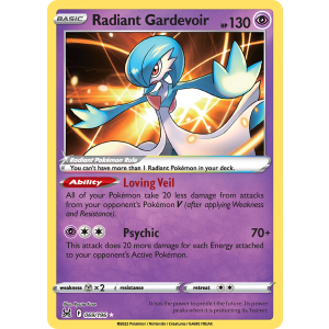 Radiant Rare Radiant Gardevoir 69/196 Pokemon TCG Sword & Shield Lost Origin