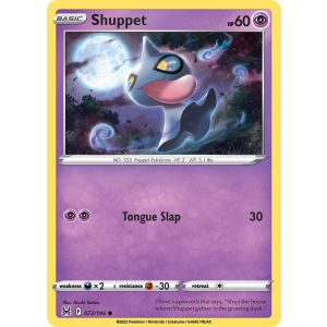 Shuppet 72/196 Pokemon TCG Sword & Shield Lost Origin