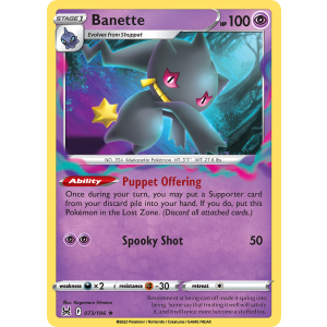 Banette 73/196 Pokemon TCG Sword & Shield Lost Origin