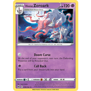 Rare Holo Hisuian Zoroark 76/196 Pokemon TCG Sword & Shield Lost Origin