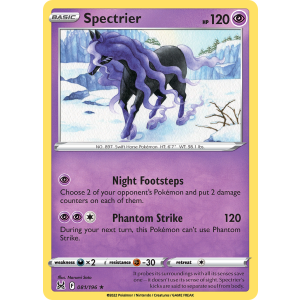 Rare Holo Spectrier 81/196 Pokemon TCG Sword & Shield Lost Origin