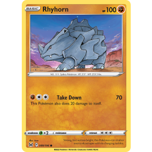 Rhyhorn 89/196 Pokemon TCG Sword & Shield Lost Origin