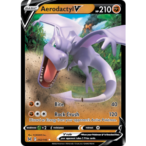 Rare Holo V Aerodactyl V 92/196 Pokemon TCG Sword & Shield Lost Origin