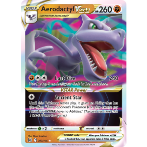 Rare Holo VSTAR Aerodactyl VSTAR 93/196 Pokemon TCG Sword & Shield Lost Origin