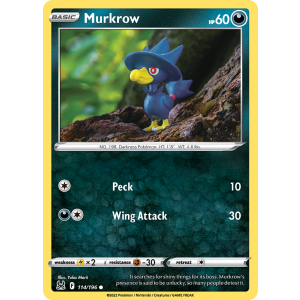 Murkrow 114/196 Pokemon TCG Sword & Shield Lost Origin